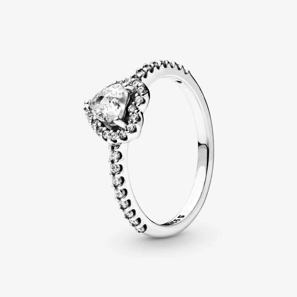 bague en argent joyau coeur argent