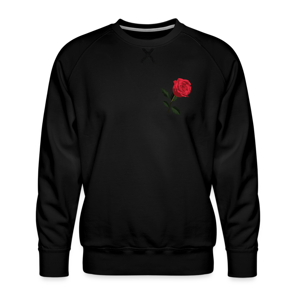 Sweat-shirt rose fleur - black