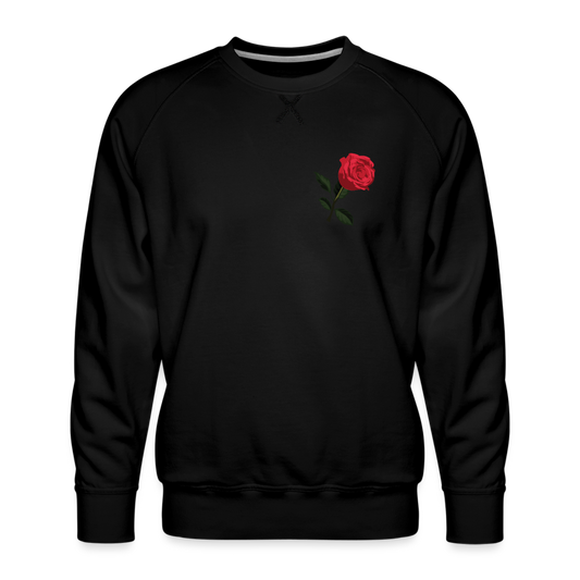 Sweat-shirt rose fleur - black